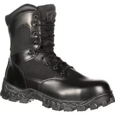 Rocky FQ0002173 Alpha Force Zipper 8" Waterproof Public Service Boot, Black