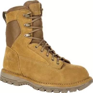 Rocky RKD0070 Portland 8'' Side Zip Composite Toe Public Service Boots, Coyote Brown