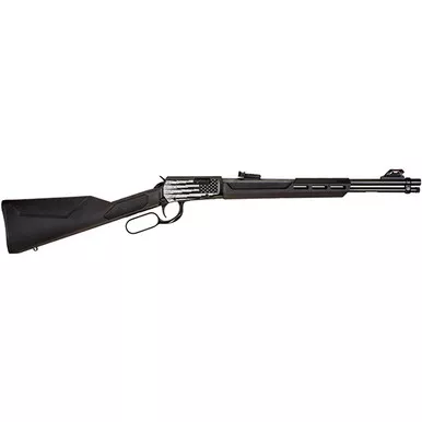 ROSSI RIO BRAVO 22LR 18" 15RD BLACK/ENG18 US FLAG