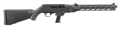 Ruger 19115 PC Carbine 9mm Luger 16.12" 17+1 Black Hard Coat Anodized Threaded Fluted M-LOK