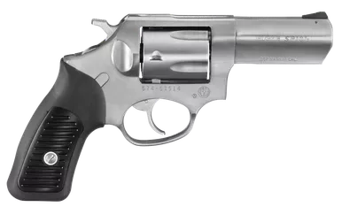 Ruger 5719 SP101 Standard 357 Mag 5rd 3.10" Satin Stainless Steel Black Rubber with Integrated Synthetic Insert Grip Fixed Sights