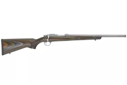 Ruger 77/17 Matte Stainless .17 Hornet 18.5" Rifle - Green Mountain Stock