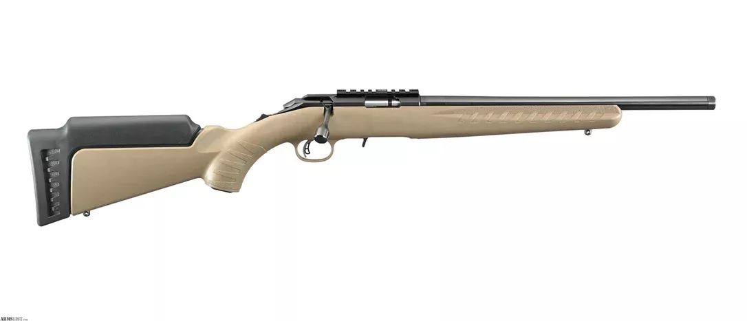 Ruger American Rimfire Rifle .22 LR 16 Inch TB Blued 10 Rds FDE 08358 from ELK CO AMMO&ARMS INC near Saint Marys, Pennsylvania, USA