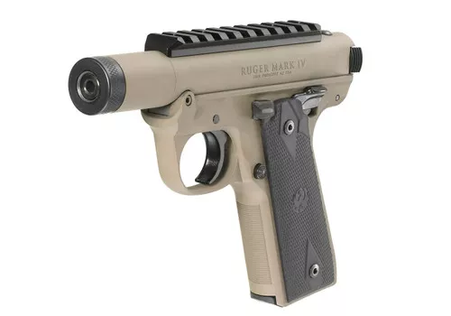 Ruger Mark IV 22/45 Tactical .22 LR Pistol - Silencer Shop Edition - FDE