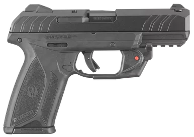 Ruger Security-9, Rug 3816Security9 9mm 4in Vir Red Lsr15r Bl
