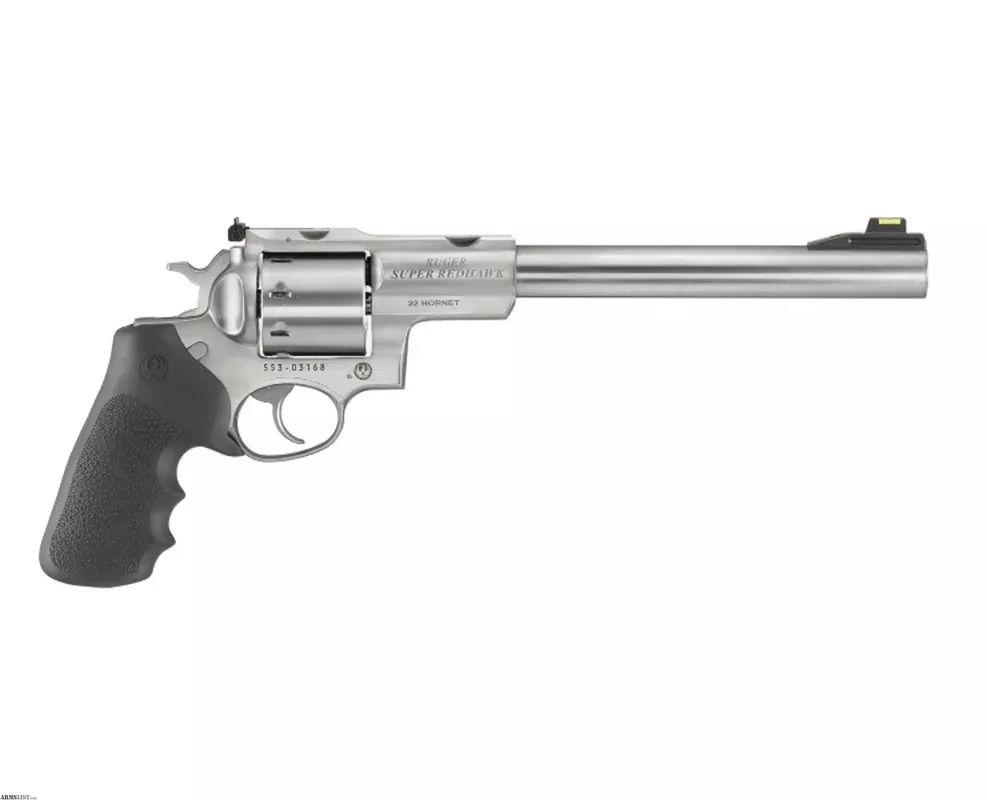 Ruger Super Redhawk .22 Hornet 9.5 Inch Stainless 8 Rounds 05526 from ELK CO AMMO&ARMS INC near Saint Marys, Pennsylvania, USA