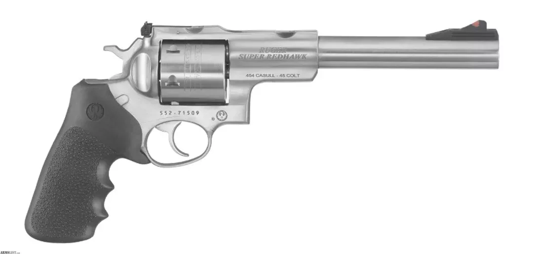 Ruger Super Redhawk .454 Casull 7.5 Inch Satin Stainless 6 Rounds 05505 from ELK CO AMMO&ARMS INC near Saint Marys, Pennsylvania, USA