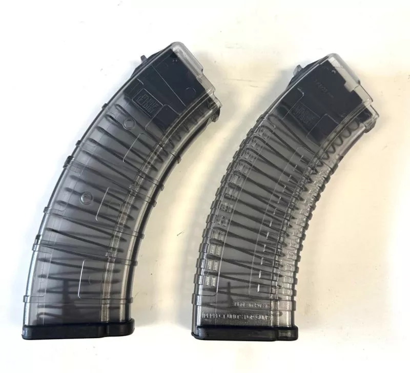 Russian AK47 30RD 7.62x39mm magazine PUFGUN CLEAR - Gen 1 and Gen 2 Magazine Set