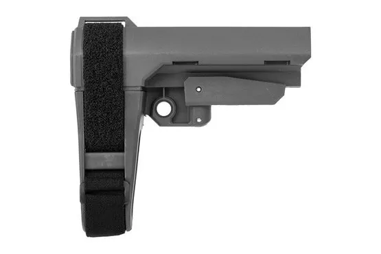 SB Tactical SBA3 AR Pistol Stabilizing Brace Stealth Gray No Receiver Extension