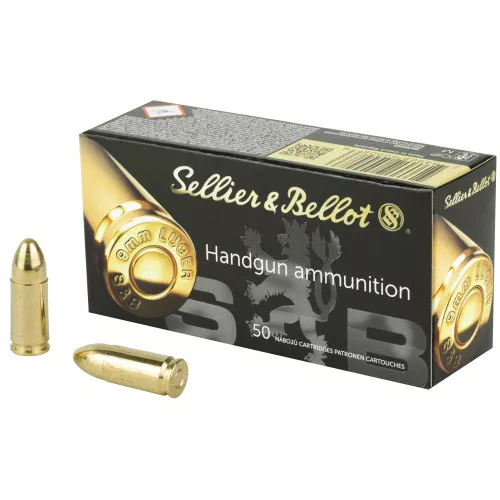 Sellier & Bellot 115 Grain 9MM FMJ - 50 Rounds