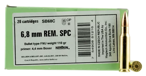 Sellier & Bellot - Rifle 6.8SPC 110 FMJ - 20 Rounds
