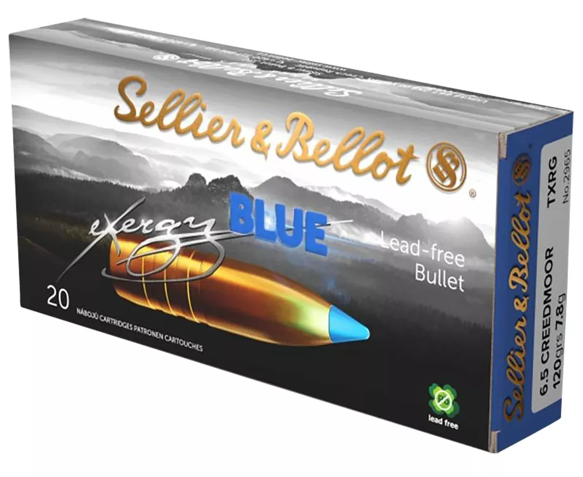 Sellier & Bellot SB65XA eXergy6.5Creedmoor 120gr TAC EX Blue 20 Per Box/12 Case
