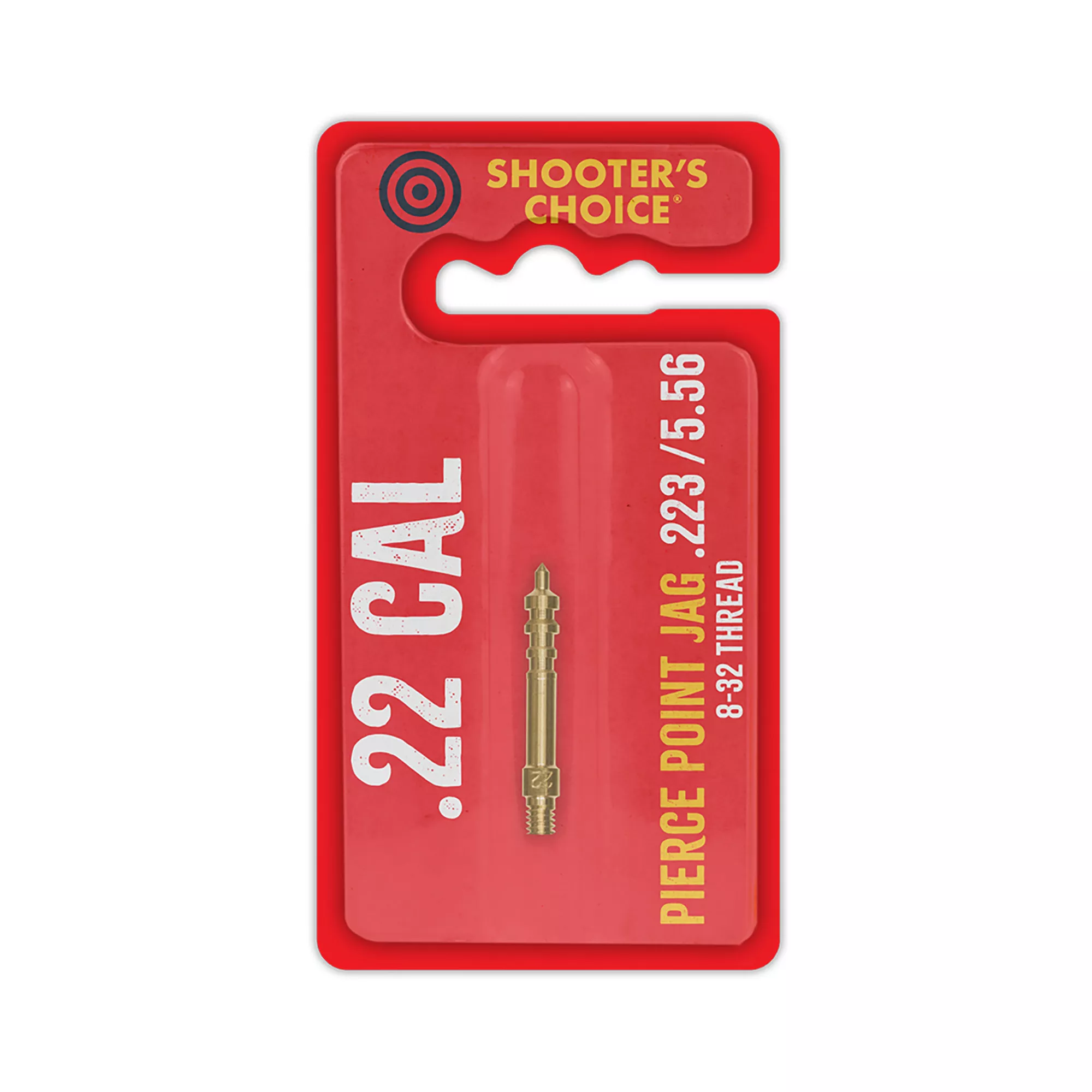 Shooter's Choice Pierce Point Jag .22/.223Rem/5.56mm/243Win 8-32 Threads Brass
