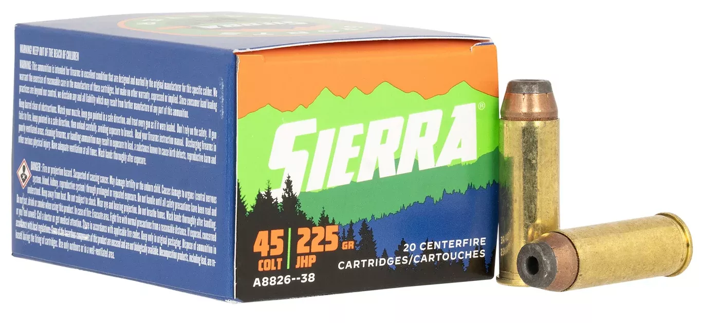 Sierra A882638 Outdoor Master45Colt 225gr Jacketed Hollow Point Sport Master 20/Box