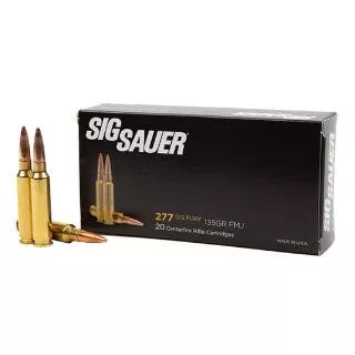 Sig Sauer .277 SIG FURY 135 GR Elite Ball FMJ 20 RD Box