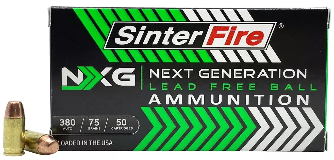 SinterFire Inc SF38075NXG Next Generation (NXG)380ACP 75gr Lead Free Ball 50 Per Box/20 Case