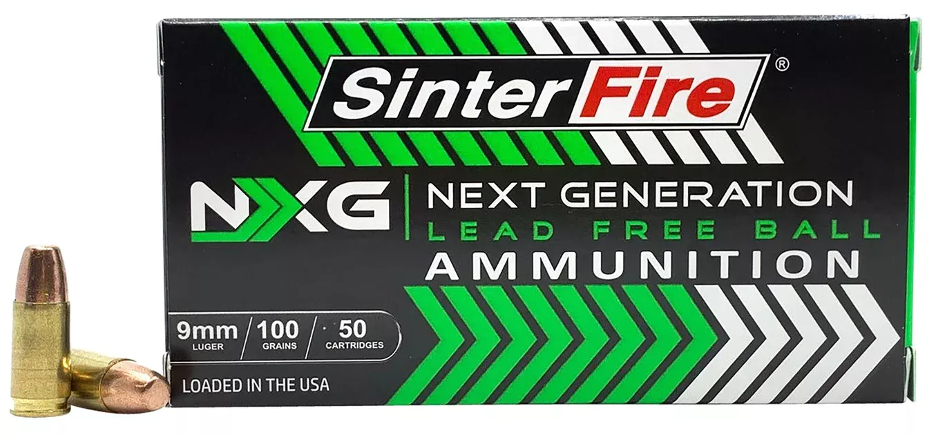 SinterFire Inc SF9100NXG Next Generation (NXG)9mmLuger 100gr Lead Free Ball 50 Per Box/20 Case
