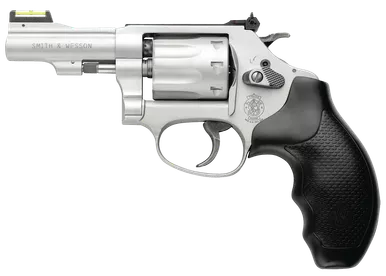 Smith & Wesson, 317, Revolver, Small Frame, 22LR, 3", Alloy, Stainless, Rubber, 8Rd, Right Hand, 11.9oz, Fixed Sights