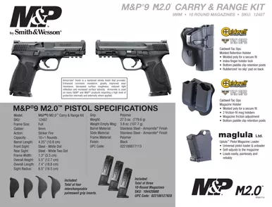 Smith & Wesson M&p, S&w M&p912487 9m4.25 2.0 Crry Kit 10r