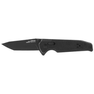 SOG 12-57-01-57 Vision XR Folding Knife 3.36" CTS-HXP Tanto Plain Edge Blade, Black G10 Handle