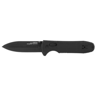 SOG 12-61-01-57 Pentagon XR Folding Knife 3.60" CTS-HXP Spear Point Plain Edge Blade, Blackout G10 Handle