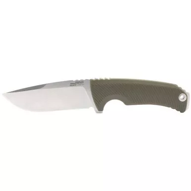 SOG 17-06-01-43 Tellus FX Fixed Knife 4.20" Cryo 440C Clip Point Straight Edge Blade, Olive Drab GRN Handle