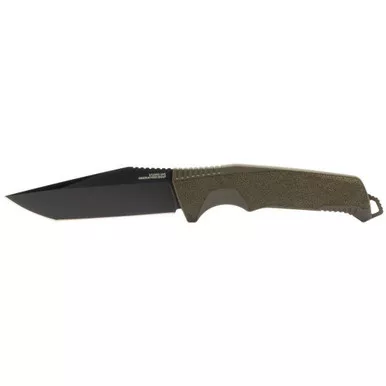 SOG 17-12-03-57 Trident FX Fixed Knife 4.20" Cryo 4116 TantoStraight Edge Blade, Olive Drab GRN Handle