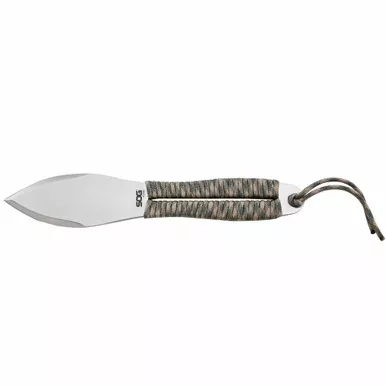 SOG FX41N-CP Fling Throwing Knives (3 Pack) 2.80" 3Cr13 Spear Point Plain Edge Blade, Green & Tan Paracord Handle