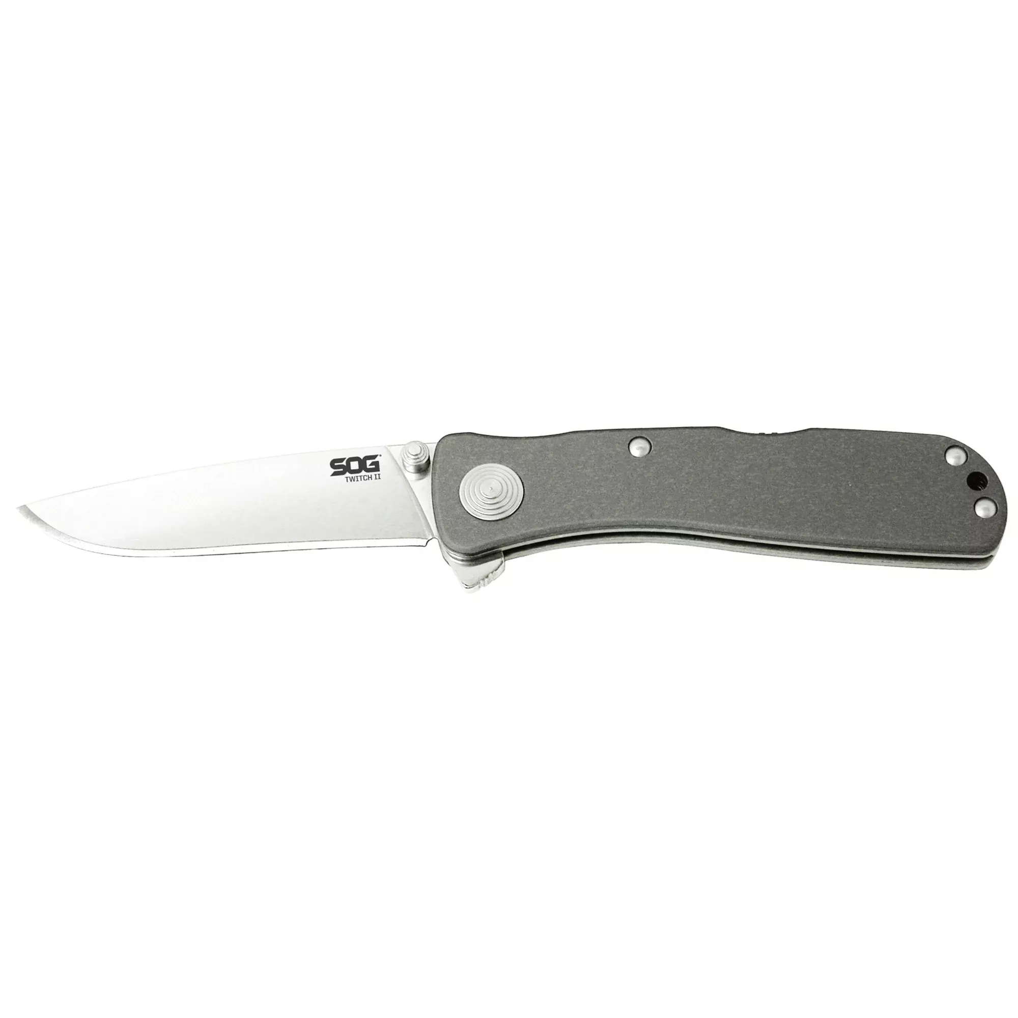 SOG TWITCH II SATIN 3.55" Folding Knife – Compact EDC with Arc-Lock