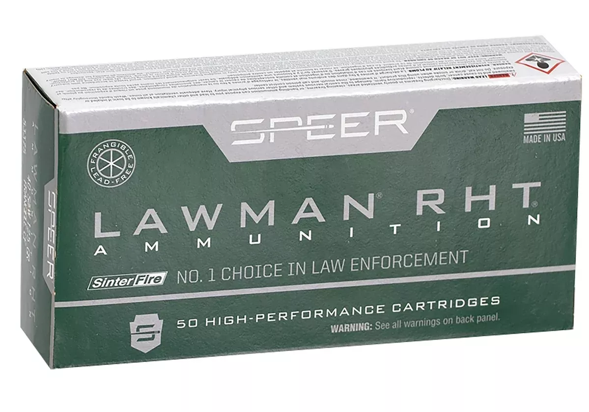Speer 53375 Lawman Training RHT 40S&W 125gr SinterFire Frangible 50 Per Box/20 Case
