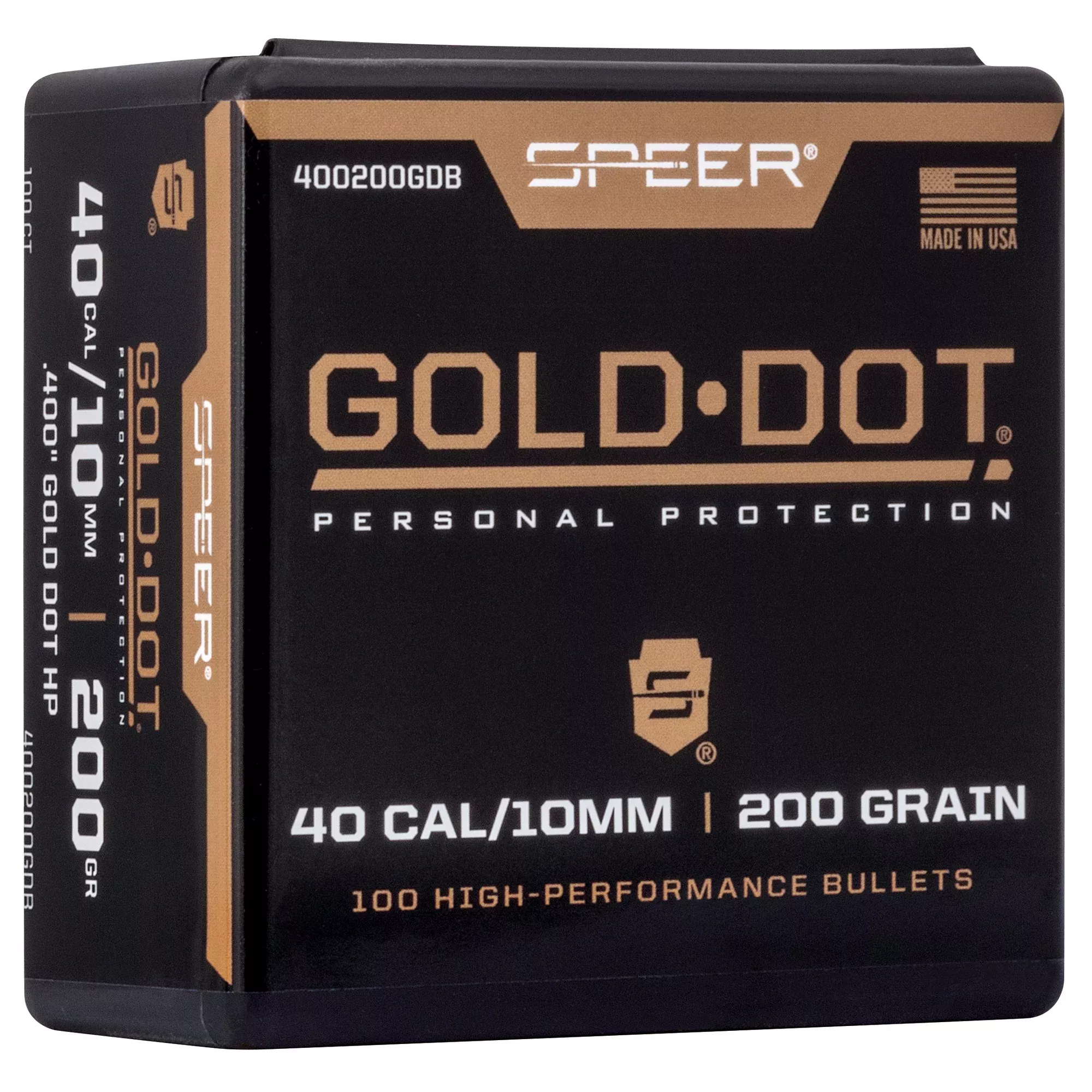 Speer Gold Dot .400 200gr HP Bullets – 100 Count