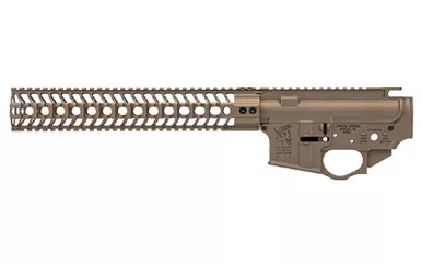 Spikes Tactical Snowflake Lower/upper Receiver Set 12" Burnt Bronze Sar3