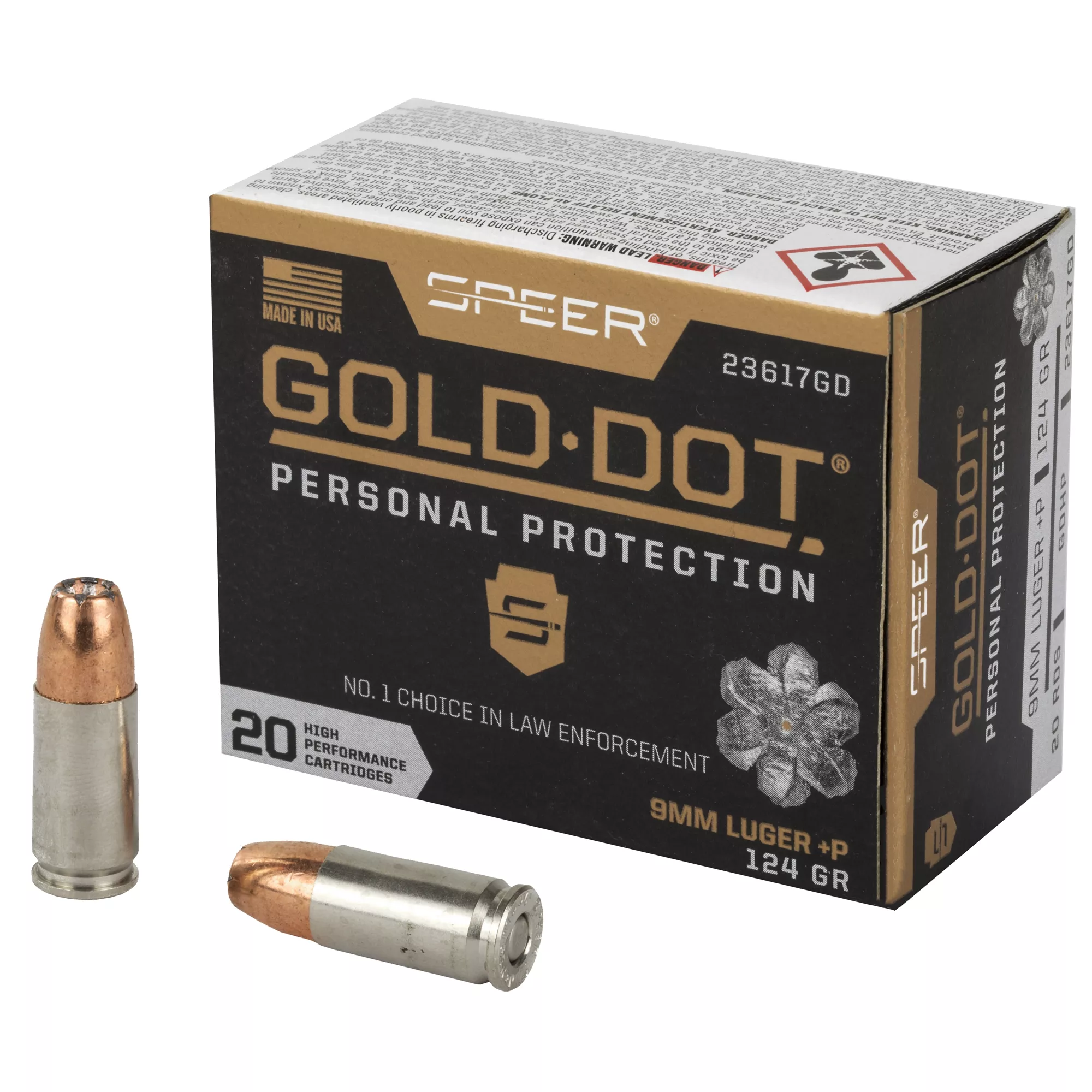 Spr Gold Dot 9mm+p 124gr Hp 20/200