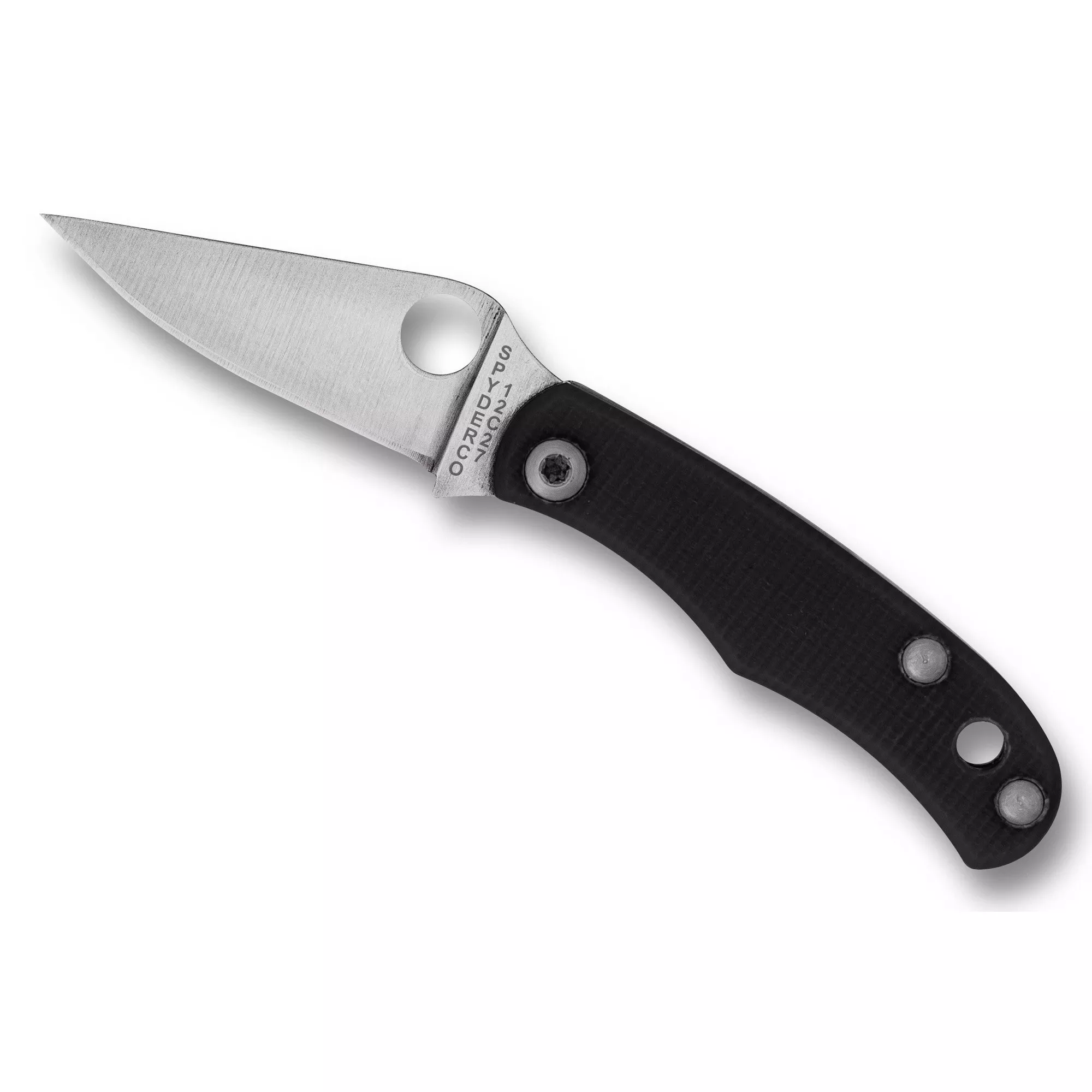 Spyderco BUG Folding Knife Drop Point Silver Blade 1.27"