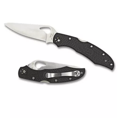 Spyderco BY03PBK2 byrd Cara Cara 2 Folding Knife 3.75" 8Cr13MoV Plain Edge Blade, Black FRN Handle