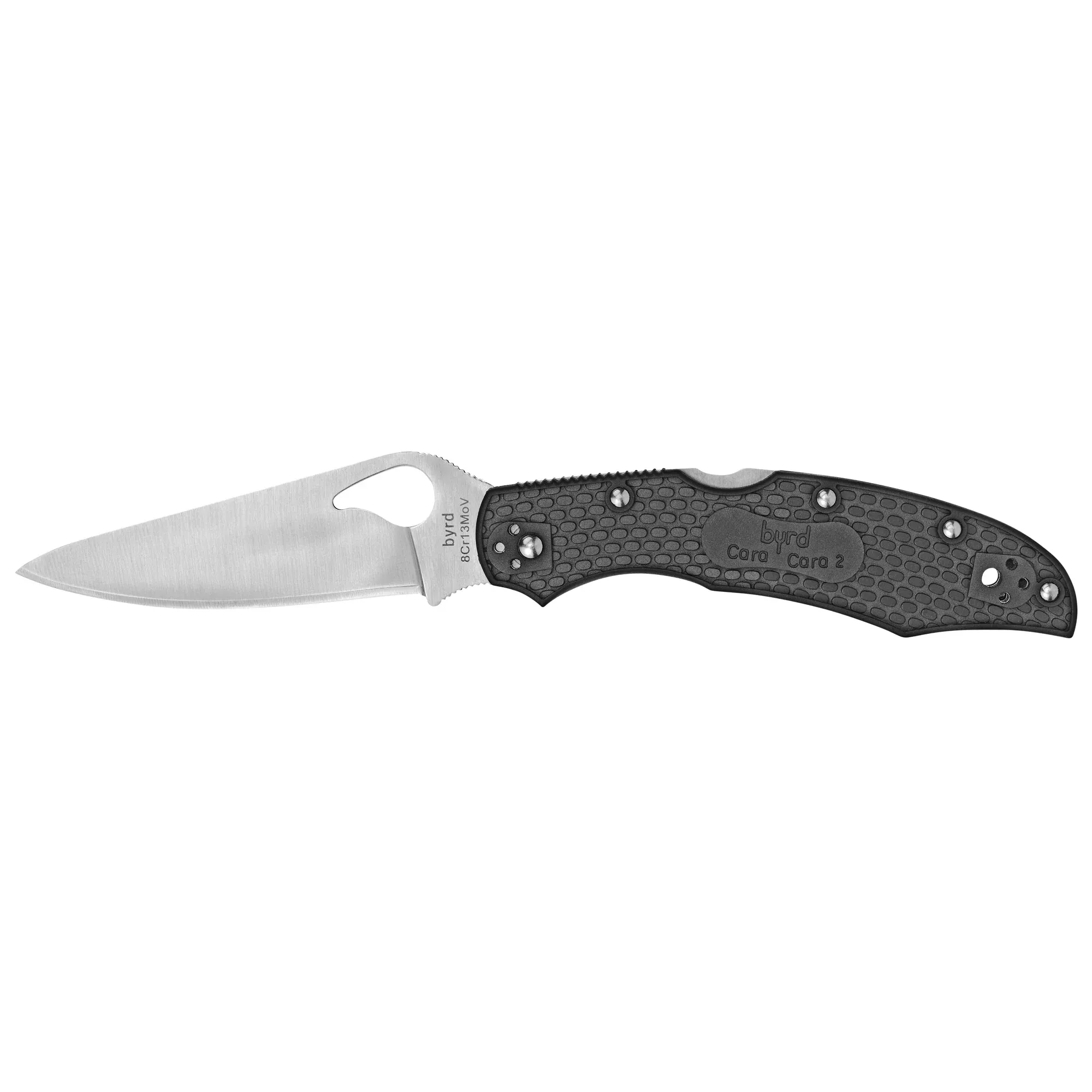 Spyderco Byrd Cara Cara 2 Lightweight Folding Knife – 3.75" Black Blade