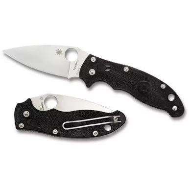 Spyderco C101PBK2 Manix 2 Folding Knife 3.37" CTS-BD1N Plain Edge Blade, Black FRCP Handle