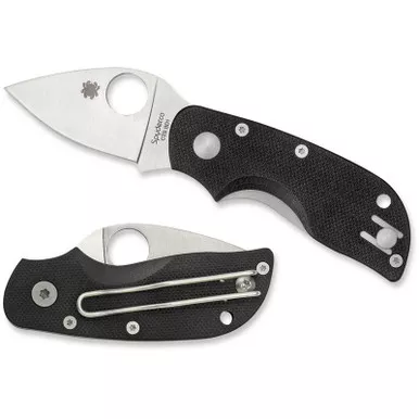 Spyderco C130GP Chicago Folding Knife 2.00" CTS-BD1N Plain Edge Blade, Black G-10 Handle