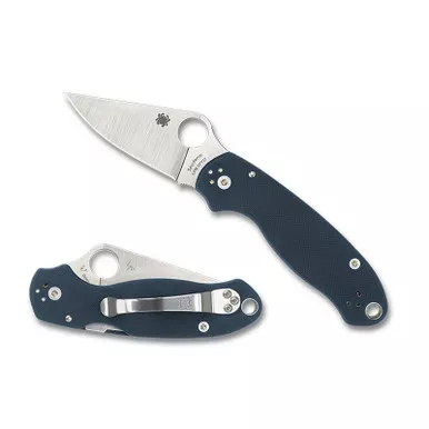 Spyderco C223GPCBL Para 3 Folding Knife 2.93" CPM SPY27 Plain Edge Blade, Colbat Blue G10 Handle