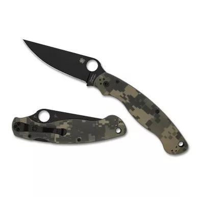 Spyderco C36GPCMOBK2 Military 2 Folding Knife 4" CPM S30V Black Plain Edge Blade, Black G10 Handle