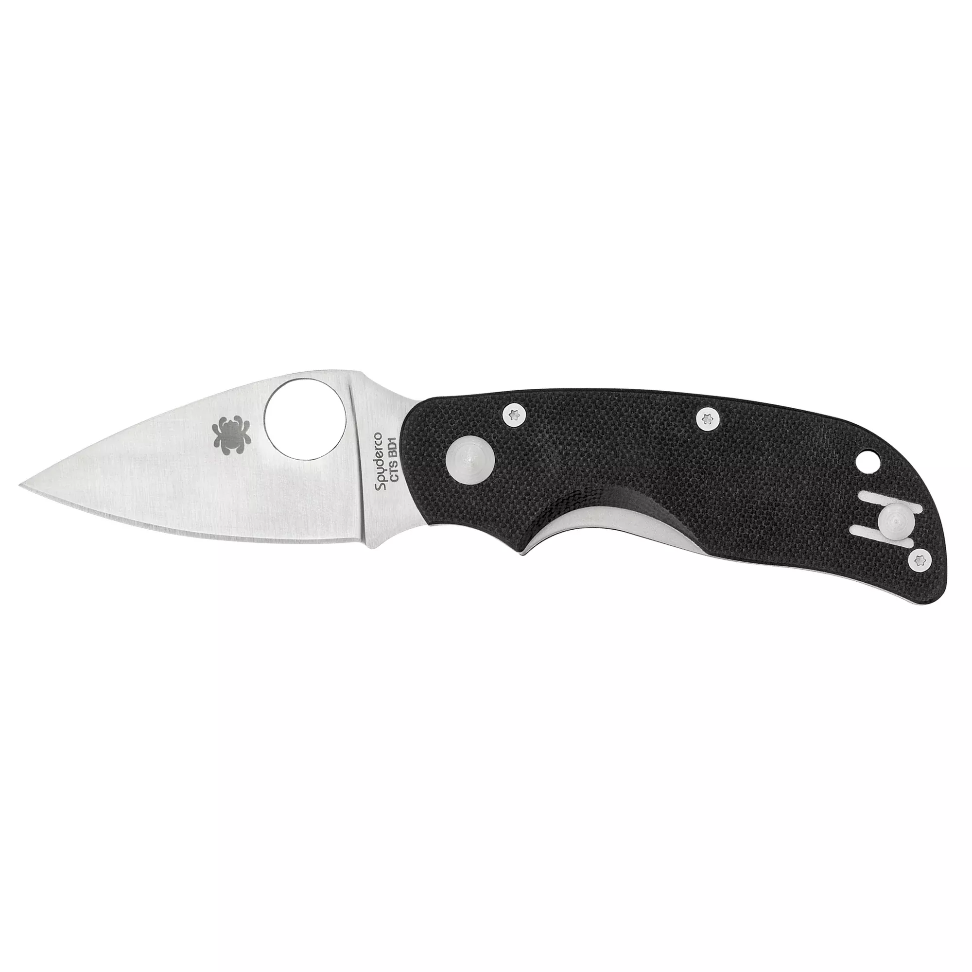 Spyderco Cat Folding Knife – 2.43" PlainEdge Blade, Black G-10