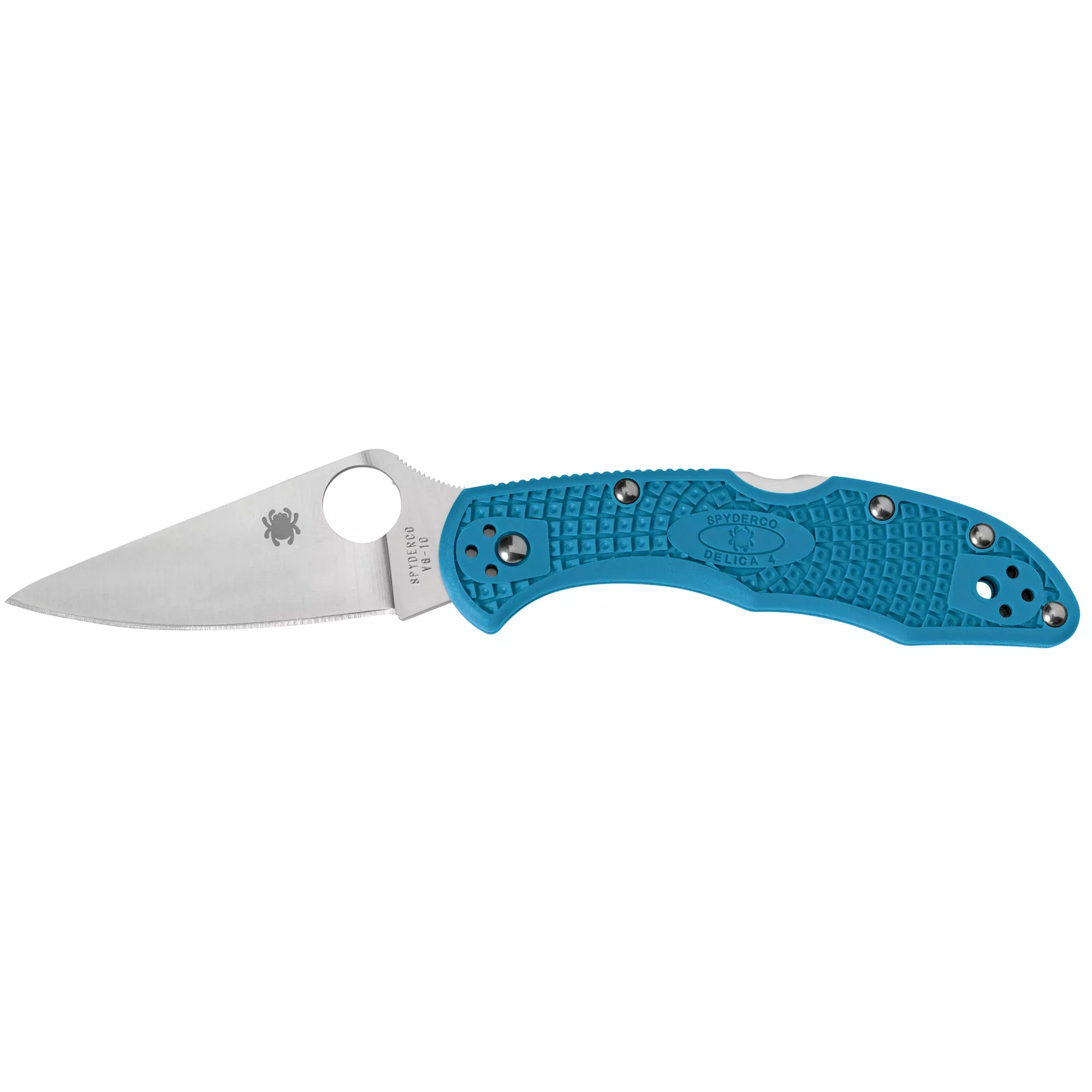 Spyderco Delica 4 Lightweight Folding Knife – Blue FRN, 2.9" VG-10 Blade