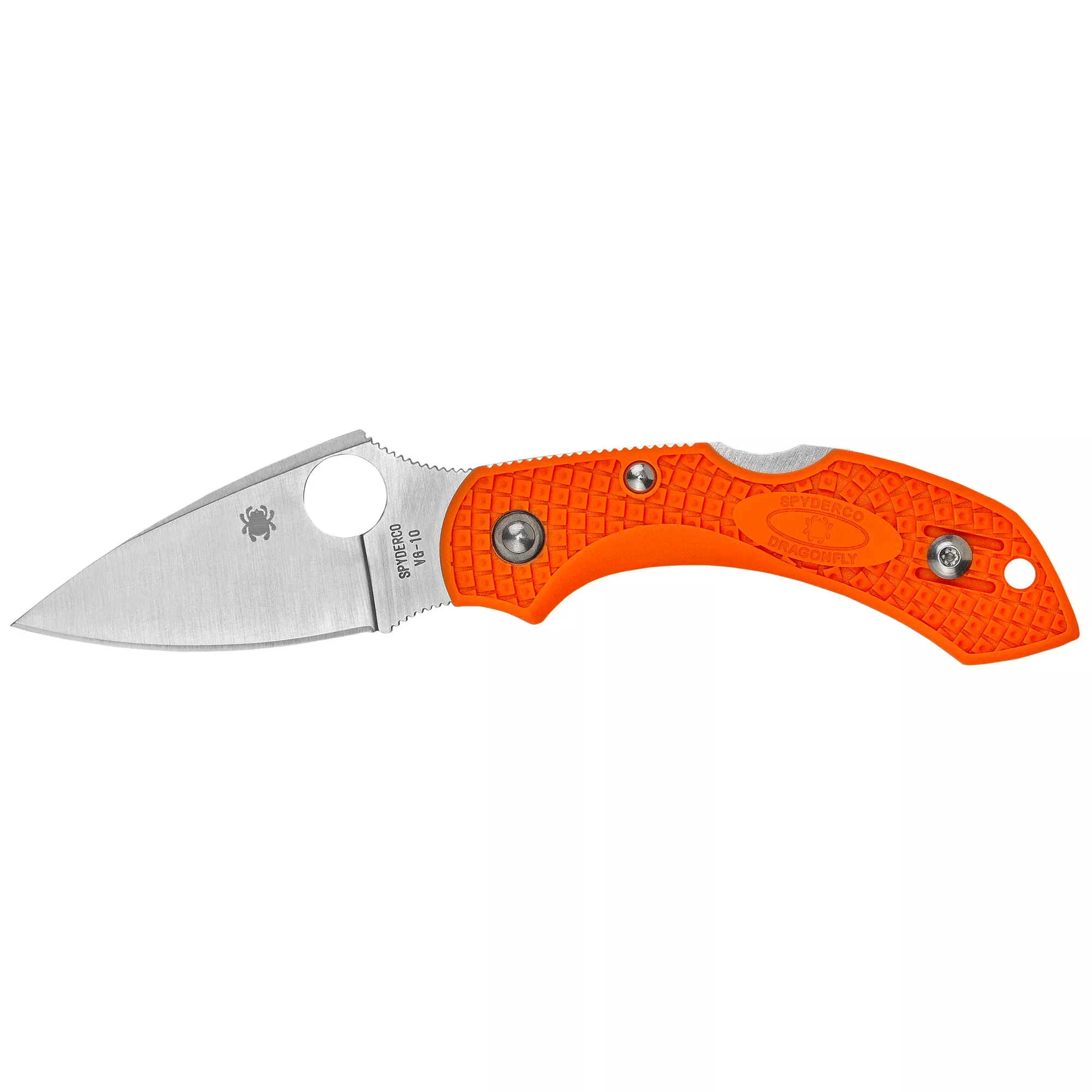 Spyderco Dragonfly 2 Folding Knife – 2.28" Plain Edge, Orange FRN Handle