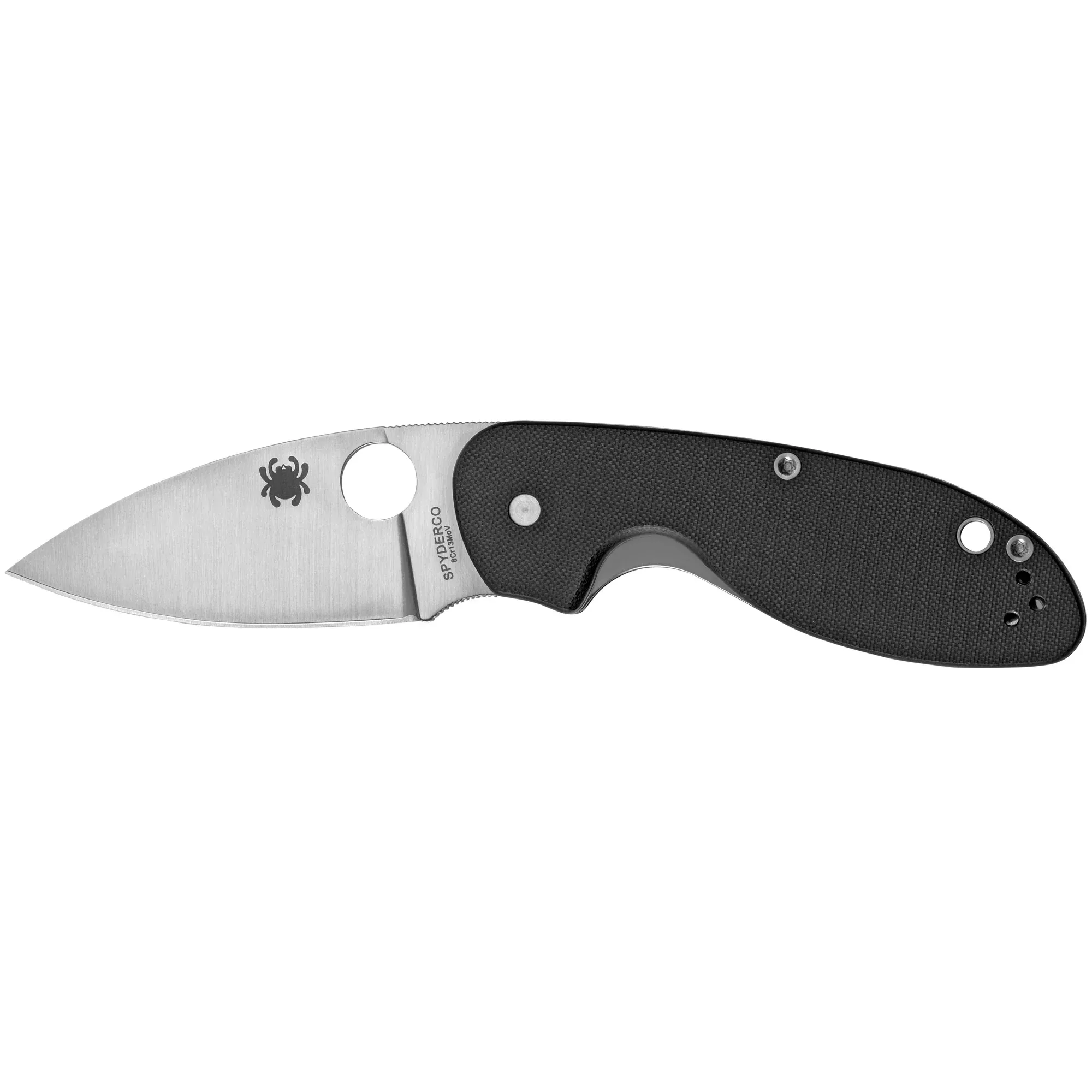 Spyderco Efficient Folding Knife – 3.0" Plain Edge Black Blade