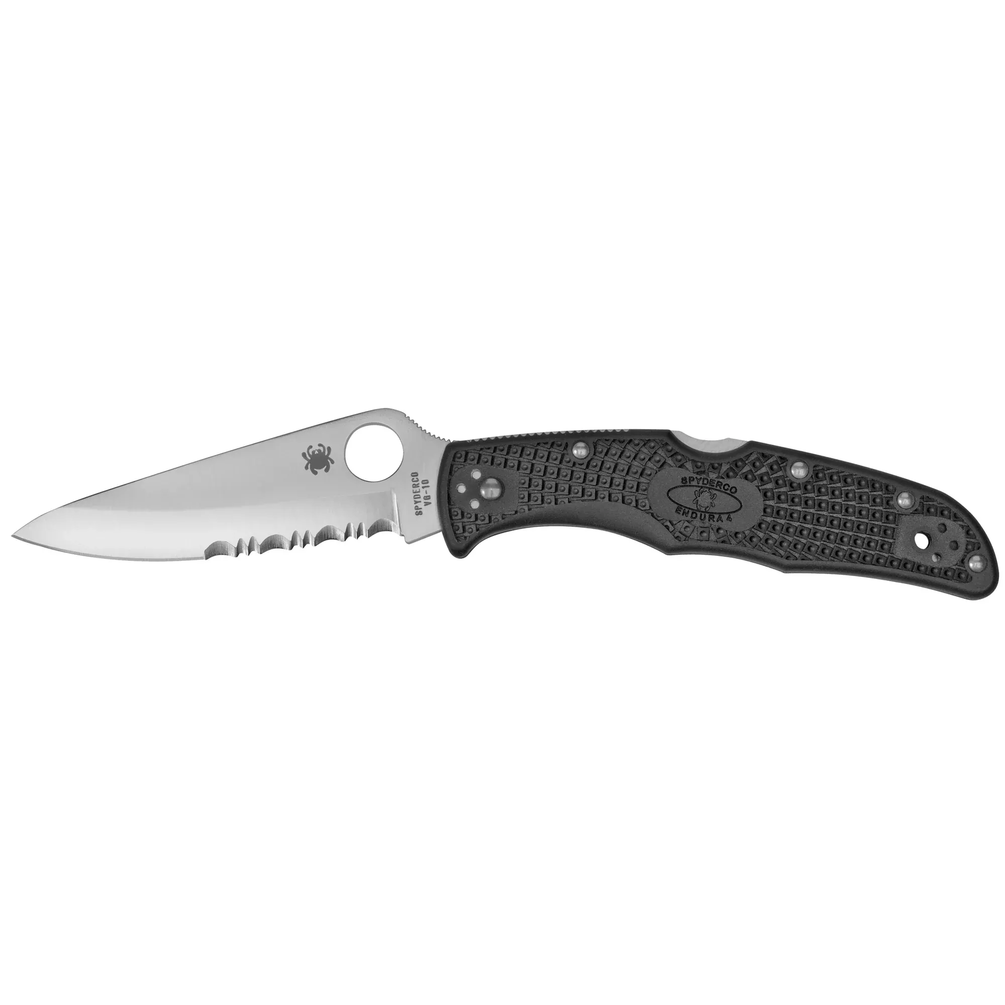Spyderco Endura 4 Folding Knife – 3.8" Combo Edge Blade