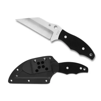 Spyderco FB09GP2 Ronin 2 Fixed Knife 4.08" CTS-BD1N Plain Edge Blade, Black G-10 Handle