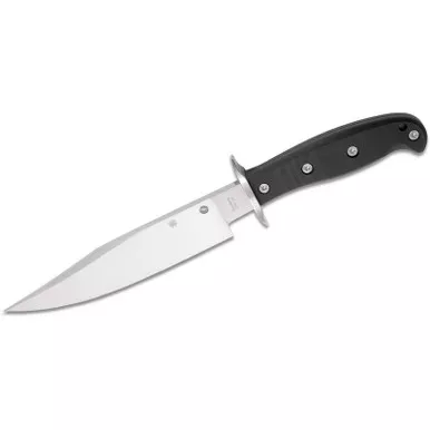 Spyderco FB44GP Respect Fixed Bowie Knife 7.94" CPM-154 Plain Edge Blade, Black G-10 Handle