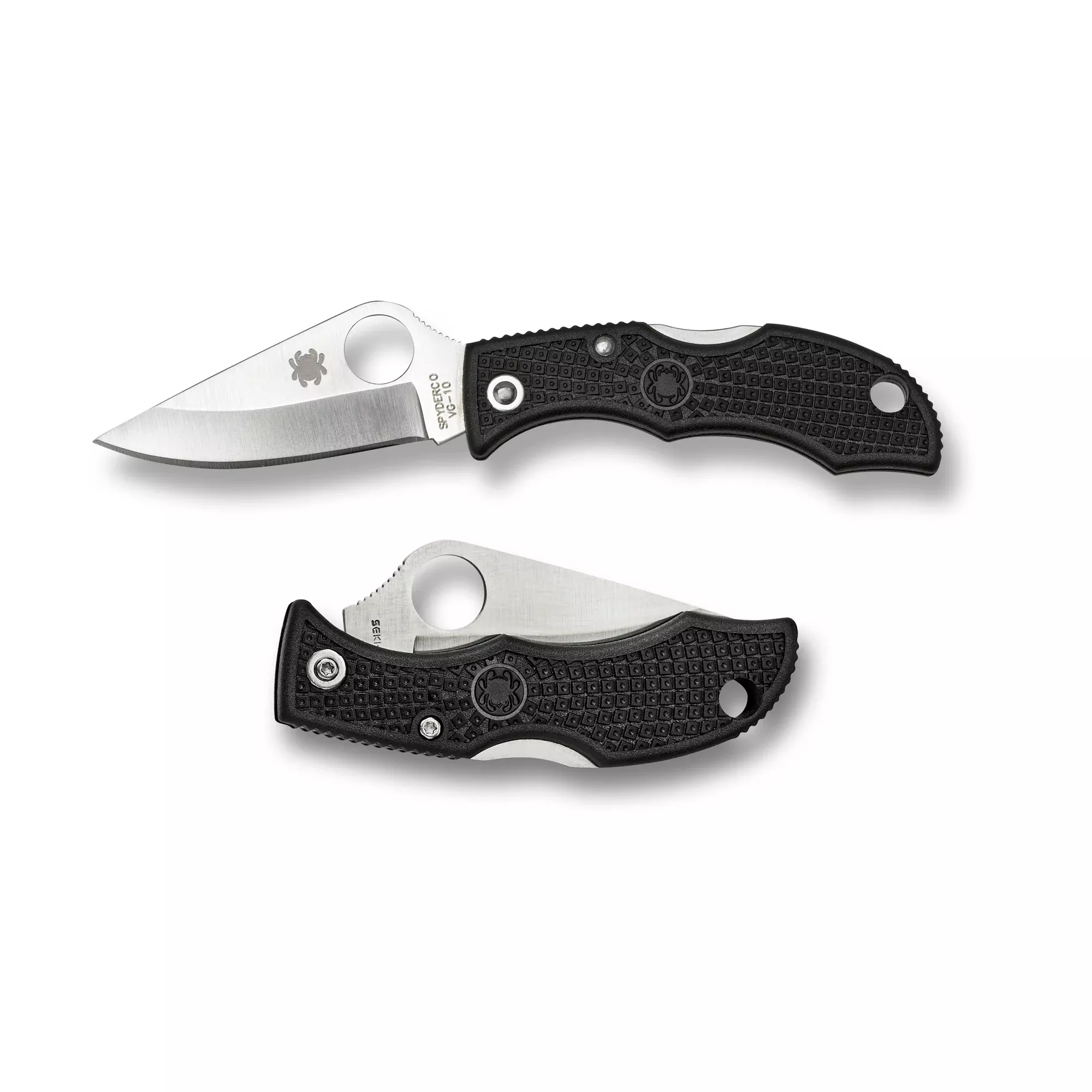 Spyderco Ladybug3 Folding Knife – 1.94" Plain Edge, Black FRN Handle