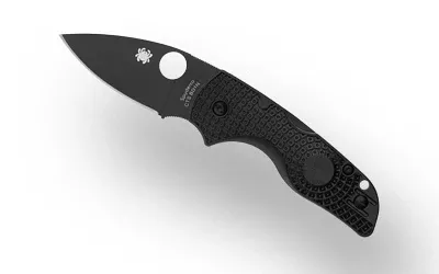 Spyderco Lil' Native Lightweight Folding Knife – Black Blade, Black FRN Handle