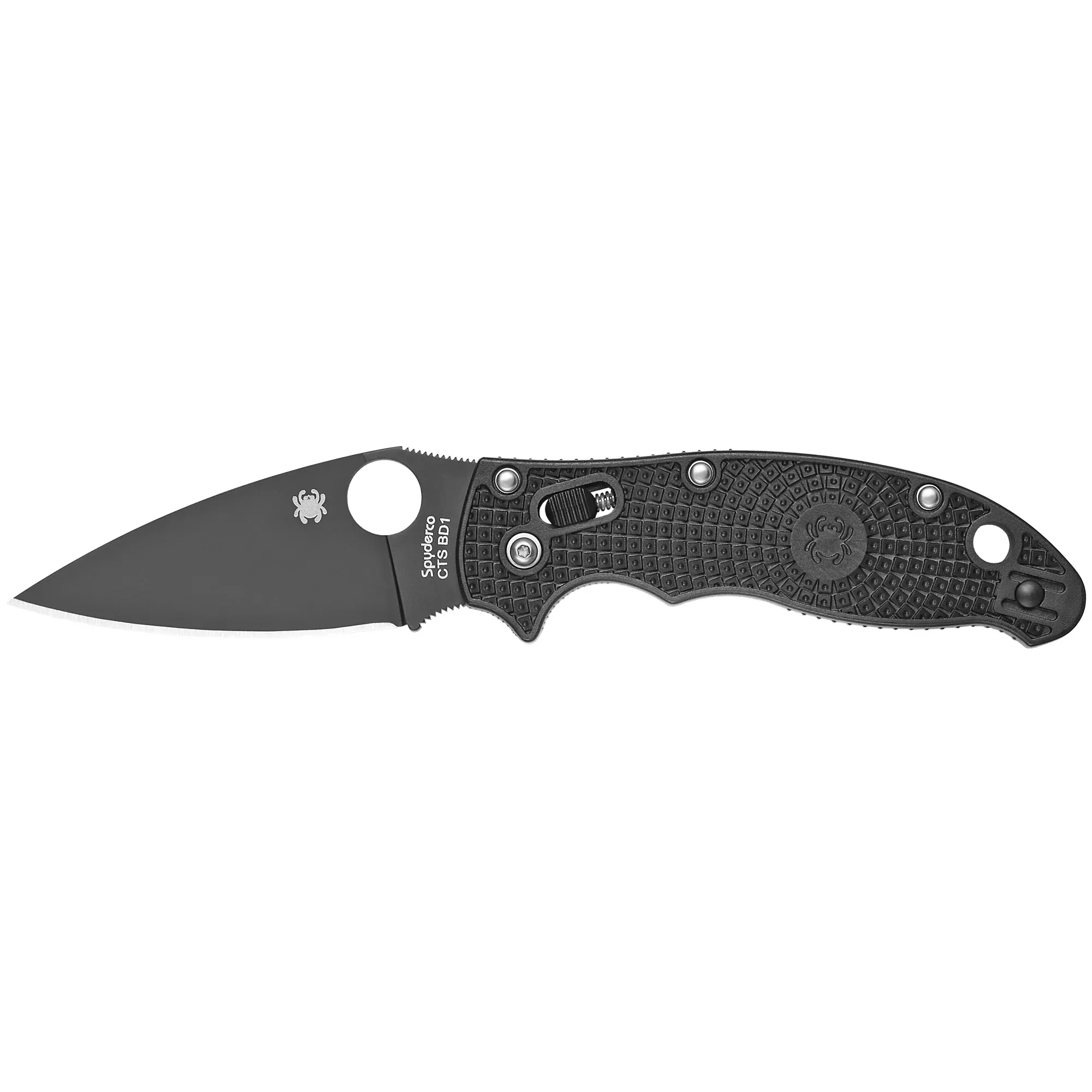Spyderco Manix 2 Lightweight Folding Knife – 3.375" Black BD1N Blade